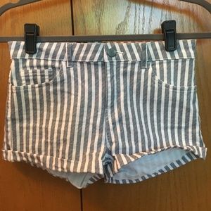 Blue/White Stripe Cuffed Short